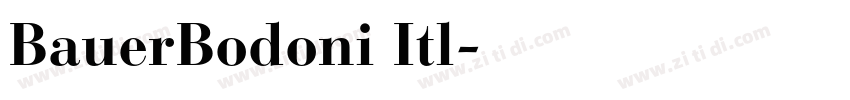 BauerBodoni Itl字体转换